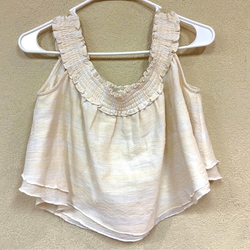 Rip Curl Womans smocked crop Tank Top size M